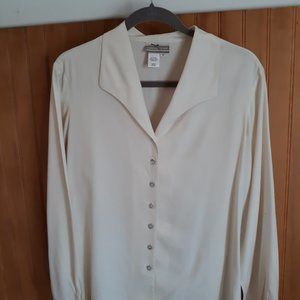 Lovely Ivory colored crepe silk shirt